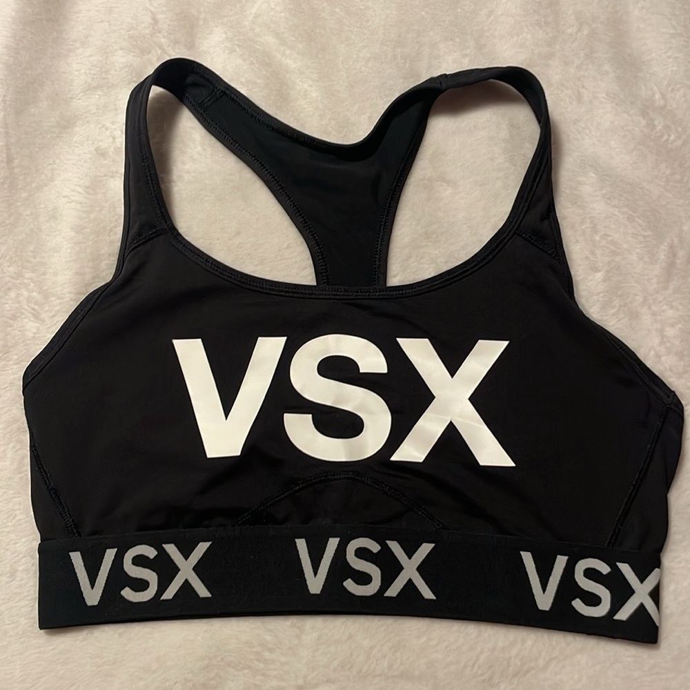 VS Player Sports Bra (black with logo)